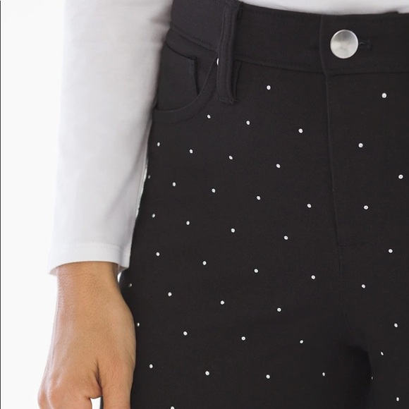 Slimming Studded Black Pants - Picture 3 of 4